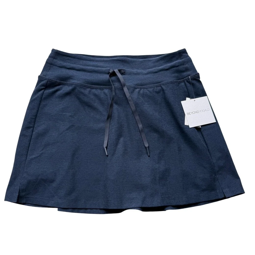 NWT Beyond Yoga Spacedye Go Pocket Skirt Nocturnal Navy Size XL Skort